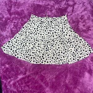 Dalmatian Print Ruffle Skirt
